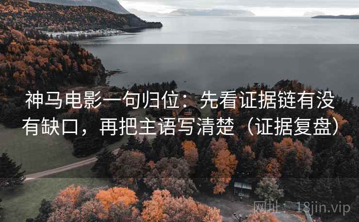 神马电影一句归位：先看证据链有没有缺口，再把主语写清楚（证据复盘）